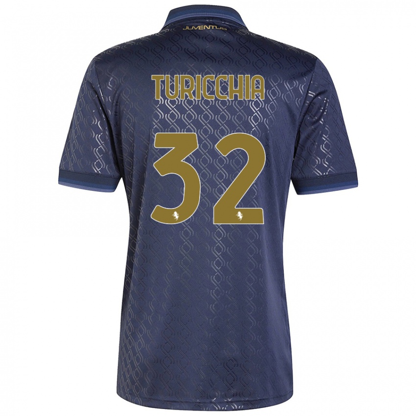 Kinder Riccardo Turicchia #32 Marineblau Ausweichtrikot Trikot 2024/25 T-Shirt Österreich