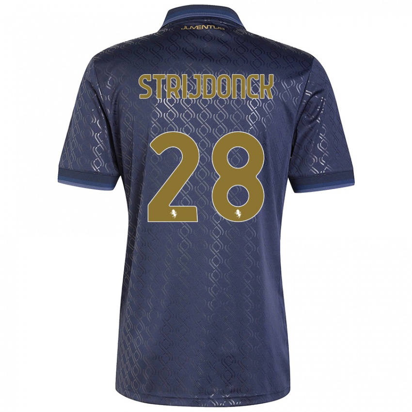 Kinder Bayron Strijdonck #28 Marineblau Ausweichtrikot Trikot 2024/25 T-Shirt Österreich