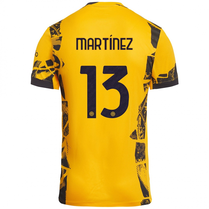 Kinder Josep Martínez #13 Gold Schwarz Ausweichtrikot Trikot 2024/25 T-Shirt Österreich