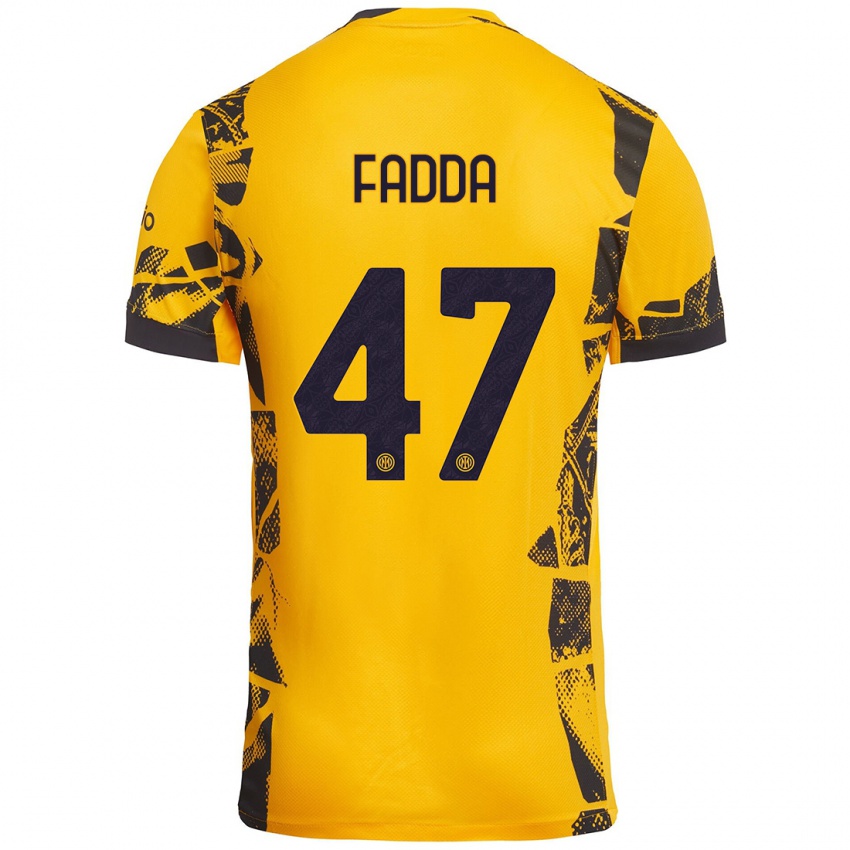 Kinder Paola Fadda #47 Gold Schwarz Ausweichtrikot Trikot 2024/25 T-Shirt Österreich