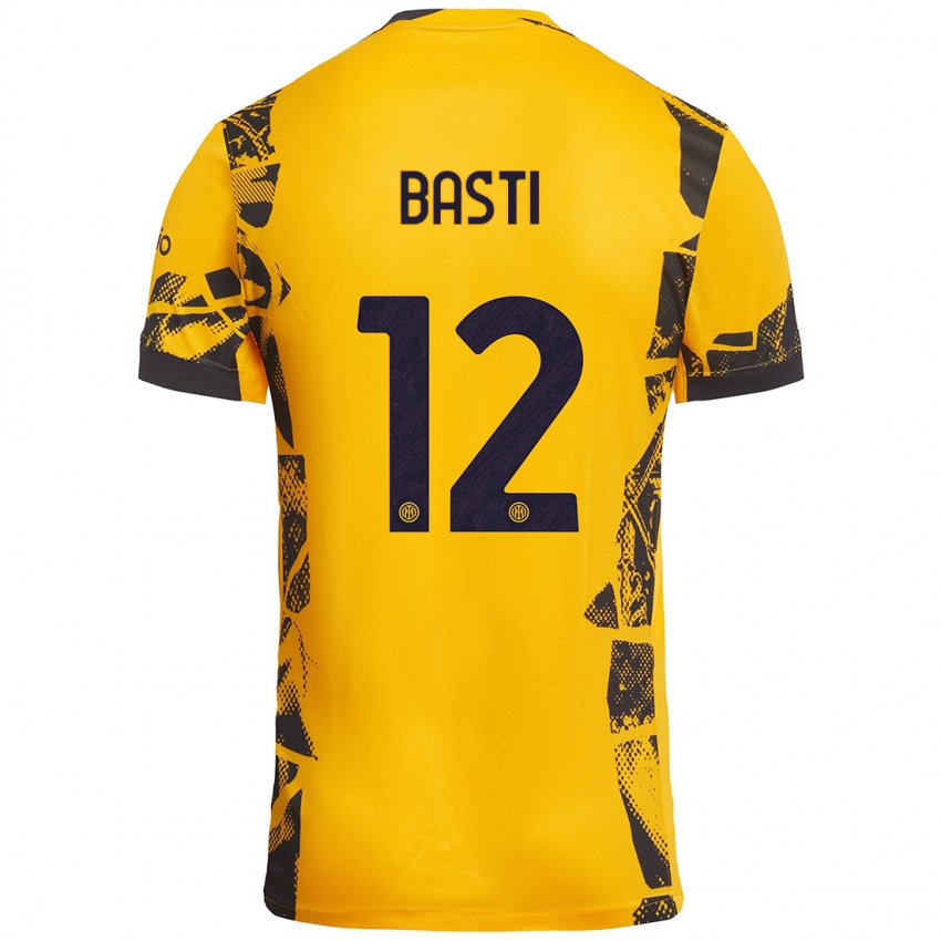 Kinder Matteo Basti #12 Gold Schwarz Ausweichtrikot Trikot 2024/25 T-Shirt Österreich