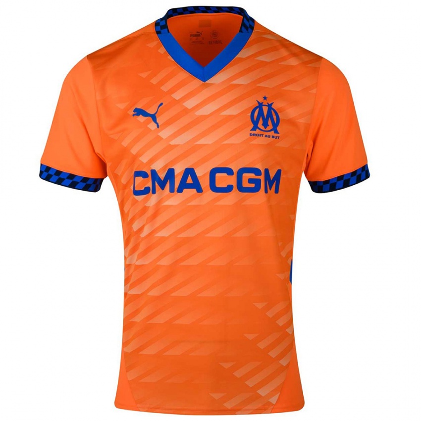 Kinder François Mughe #24 Orange Dunkelblau Ausweichtrikot Trikot 2024/25 T-Shirt Österreich