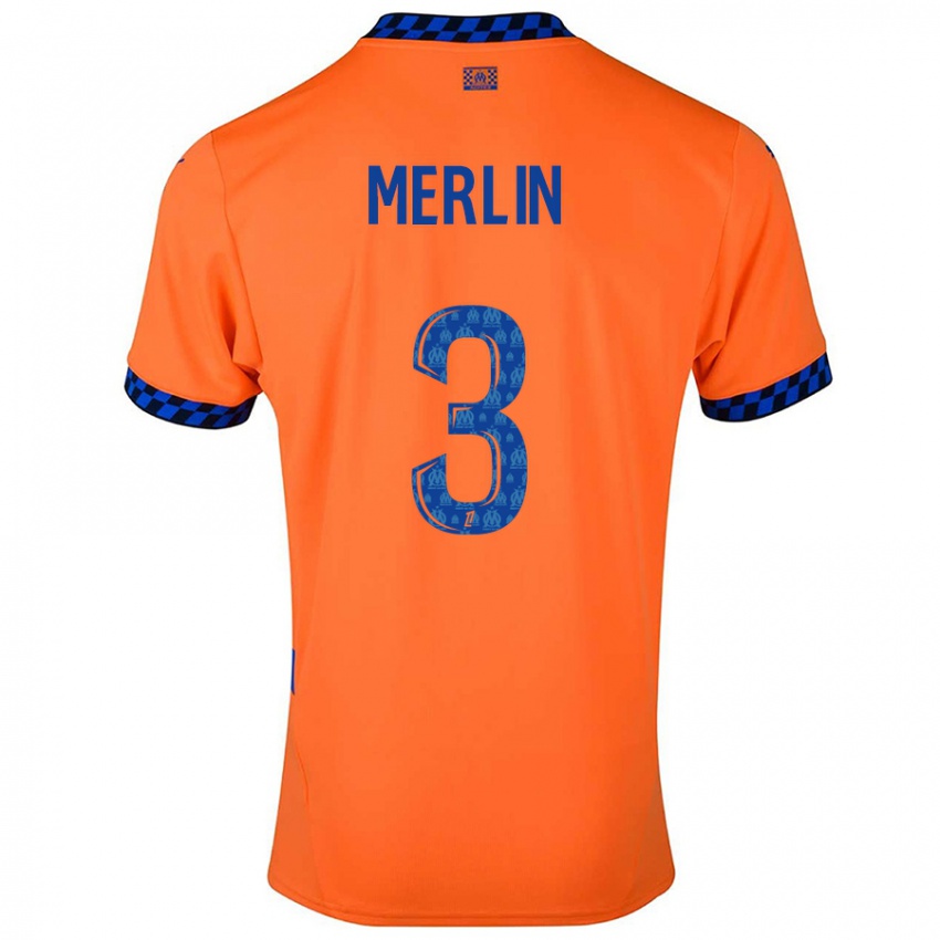 Kinder Quentin Merlin #3 Orange Dunkelblau Ausweichtrikot Trikot 2024/25 T-Shirt Österreich