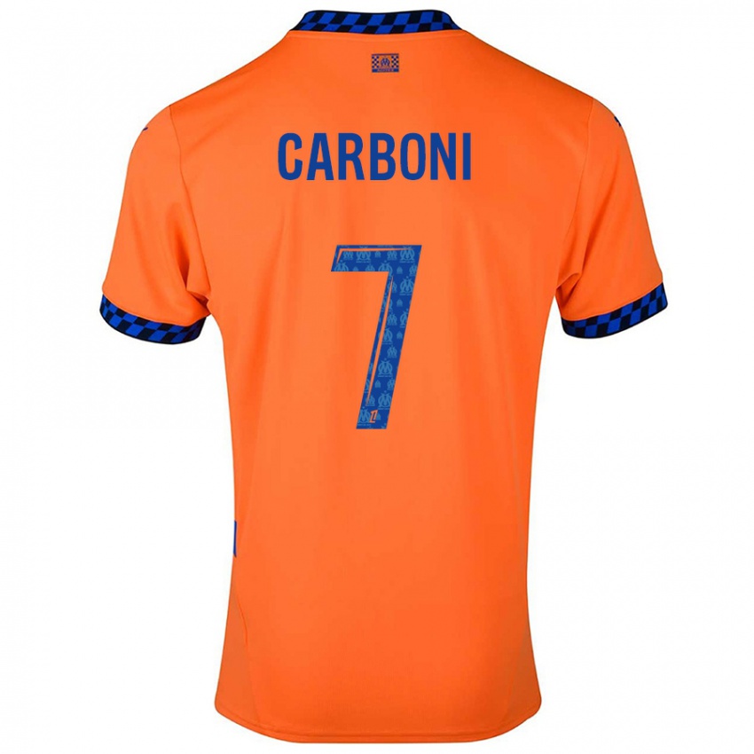 Kinder Valentín Carboni #7 Orange Dunkelblau Ausweichtrikot Trikot 2024/25 T-Shirt Österreich