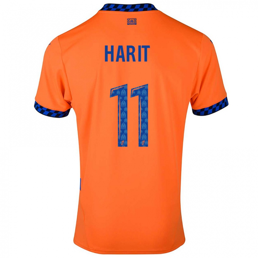 Kinder Amine Harit #11 Orange Dunkelblau Ausweichtrikot Trikot 2024/25 T-Shirt Österreich