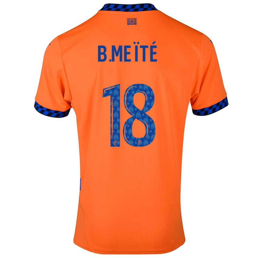 Kinder Bamo Meïté #18 Orange Dunkelblau Ausweichtrikot Trikot 2024/25 T-Shirt Österreich