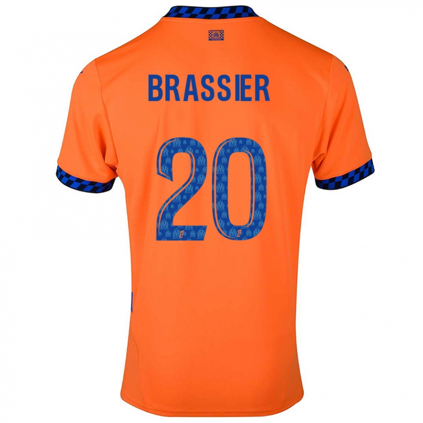 Kinder Lilian Brassier #20 Orange Dunkelblau Ausweichtrikot Trikot 2024/25 T-Shirt Österreich