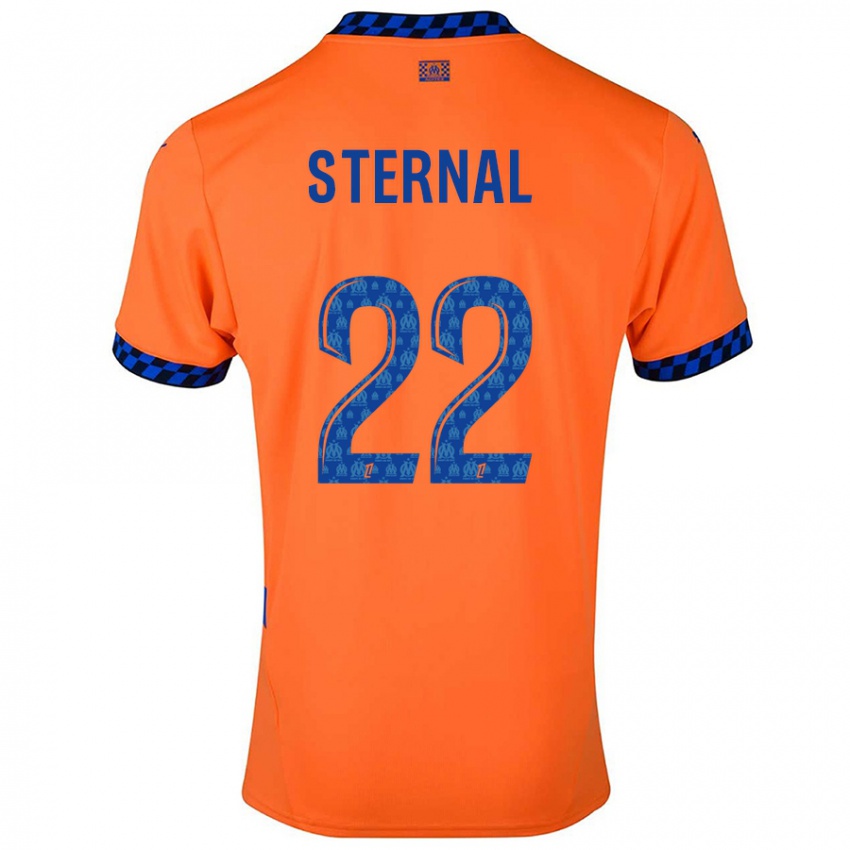 Kinder Enzo Sternal #22 Orange Dunkelblau Ausweichtrikot Trikot 2024/25 T-Shirt Österreich