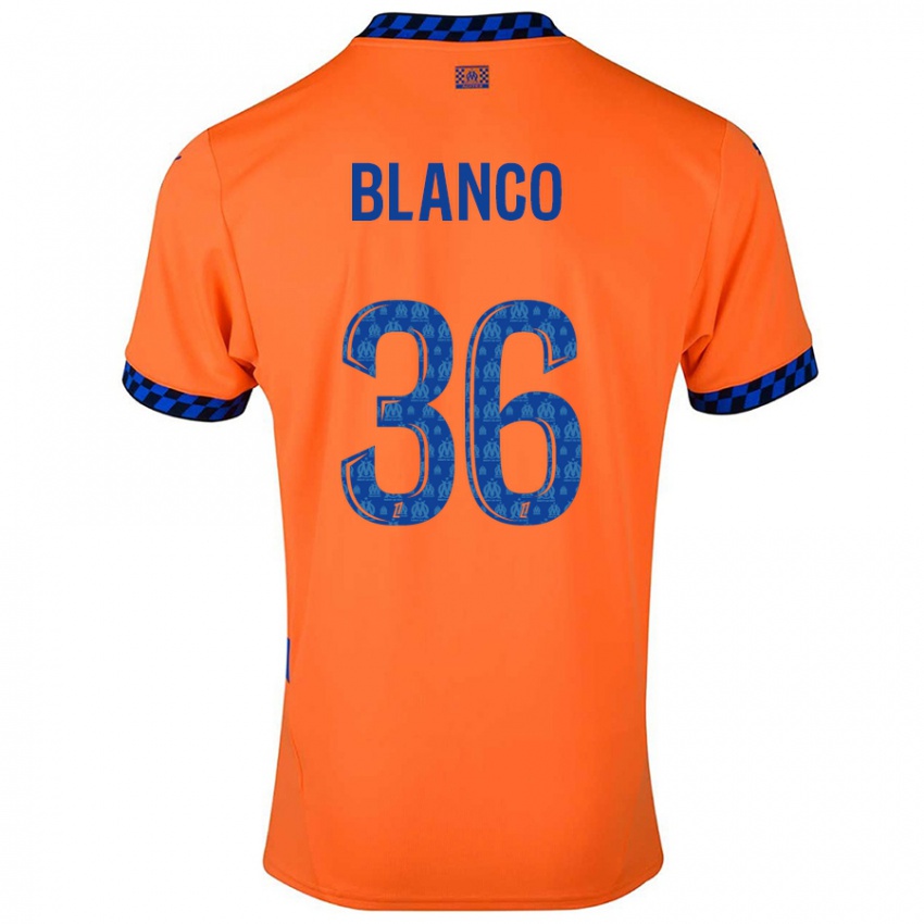 Kinder Ruben Blanco #36 Orange Dunkelblau Ausweichtrikot Trikot 2024/25 T-Shirt Österreich