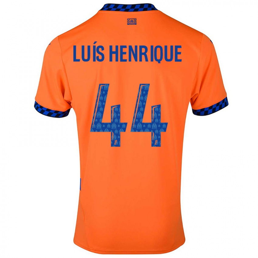 Kinder Luis Henrique #44 Orange Dunkelblau Ausweichtrikot Trikot 2024/25 T-Shirt Österreich