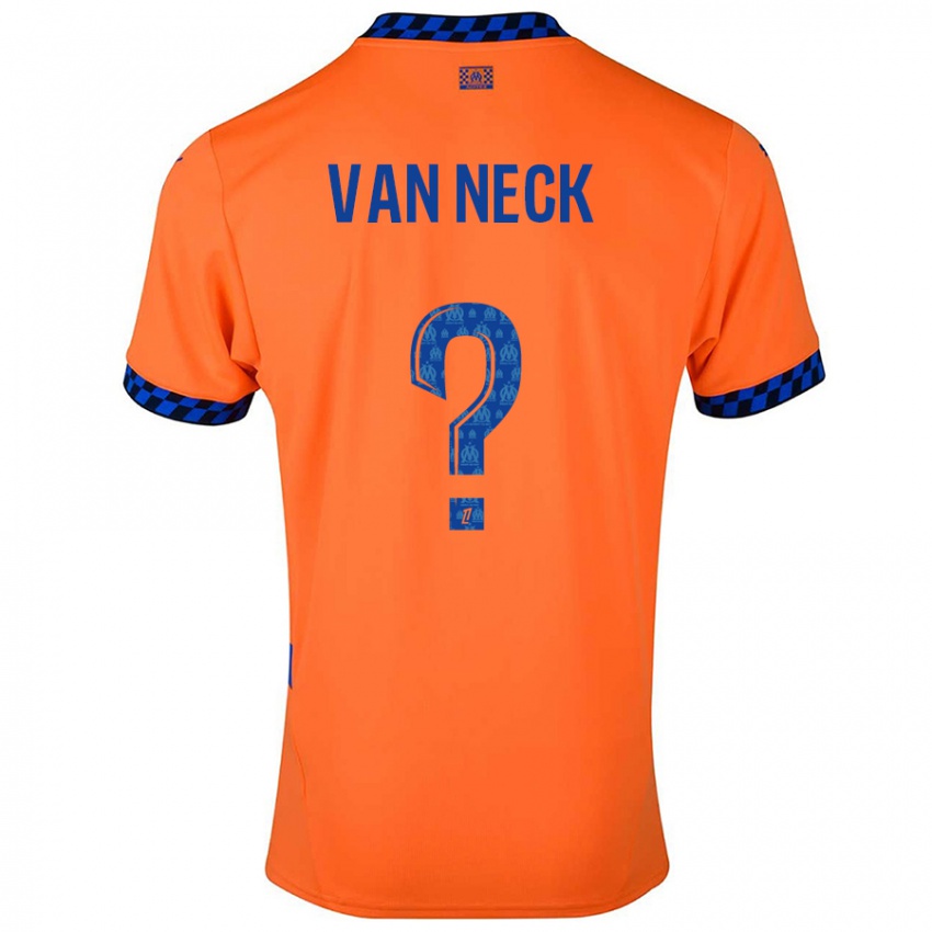 Kinder Jelle Van Neck #0 Orange Dunkelblau Ausweichtrikot Trikot 2024/25 T-Shirt Österreich