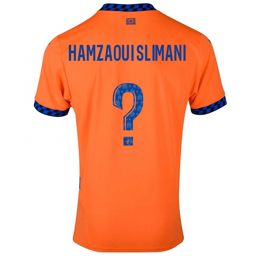 Kinder Hilan Hamzaoui Slimani #0 Orange Dunkelblau Ausweichtrikot Trikot 2024/25 T-Shirt Österreich