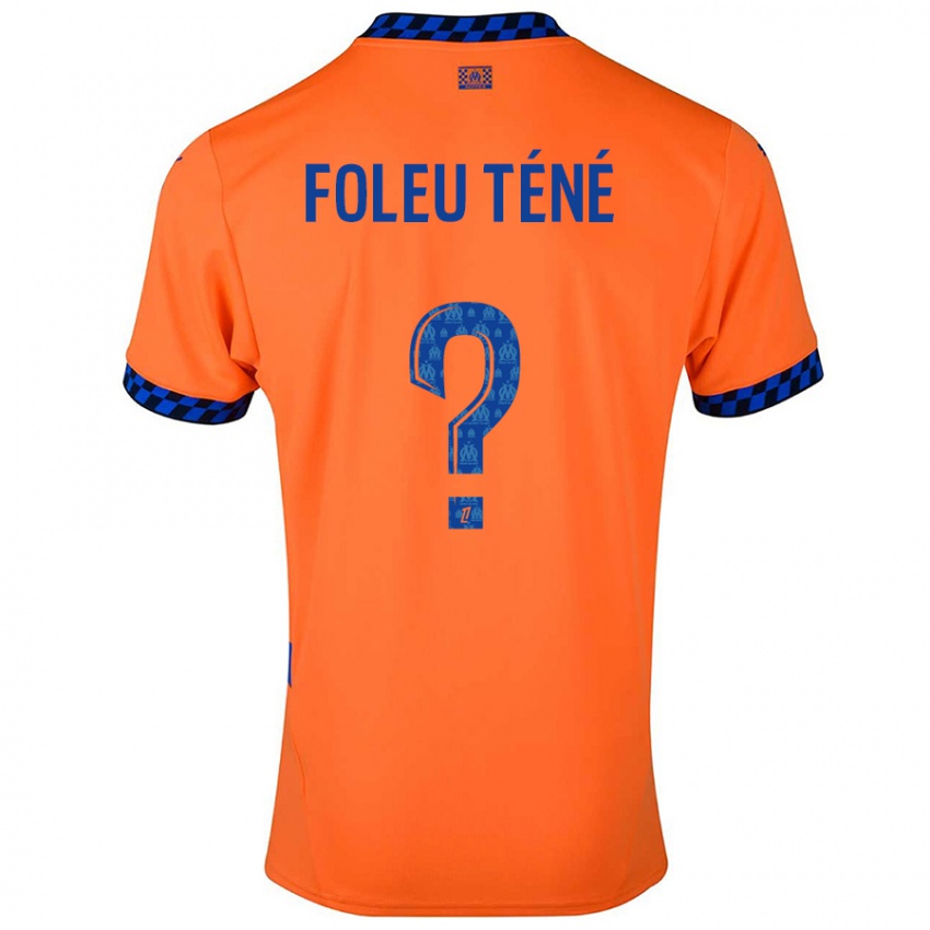 Kinder Krys Foleu Téné #0 Orange Dunkelblau Ausweichtrikot Trikot 2024/25 T-Shirt Österreich