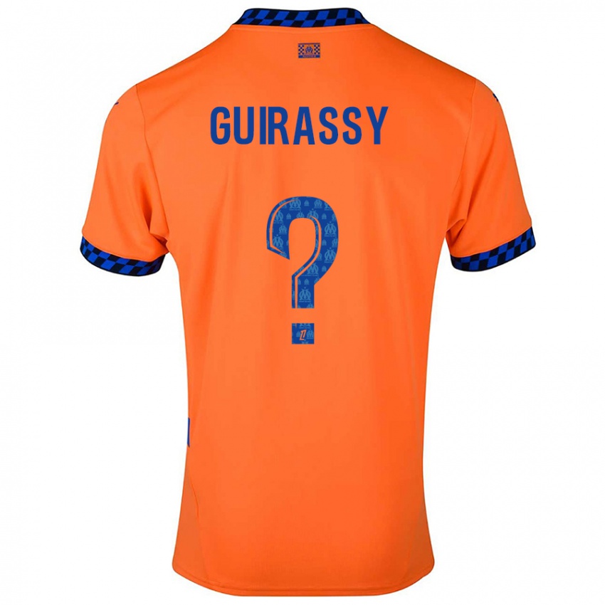 Kinder Moctar Guirassy #0 Orange Dunkelblau Ausweichtrikot Trikot 2024/25 T-Shirt Österreich