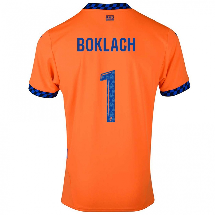 Kinder Kateryna Boklach #1 Orange Dunkelblau Ausweichtrikot Trikot 2024/25 T-Shirt Österreich