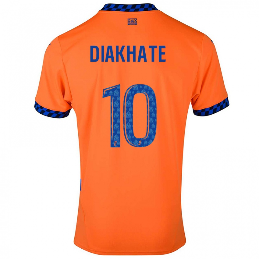 Kinder Ndeye Awa Diakhaté #10 Orange Dunkelblau Ausweichtrikot Trikot 2024/25 T-Shirt Österreich