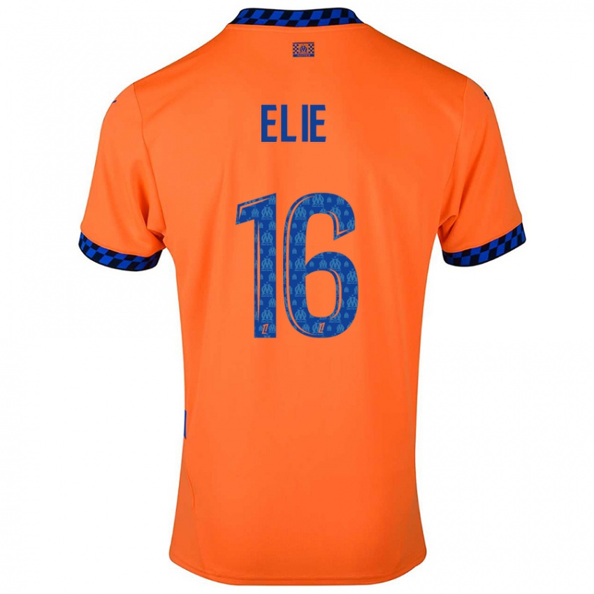 Kinder Anaïs Elie #16 Orange Dunkelblau Ausweichtrikot Trikot 2024/25 T-Shirt Österreich