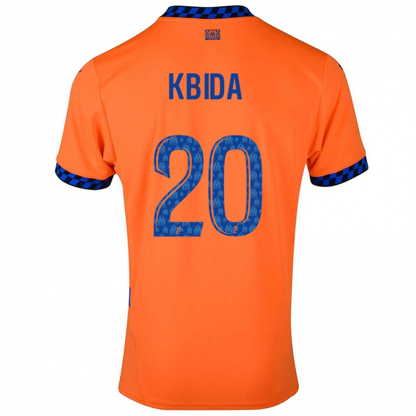 Kinder Inès Kbida #20 Orange Dunkelblau Ausweichtrikot Trikot 2024/25 T-Shirt Österreich