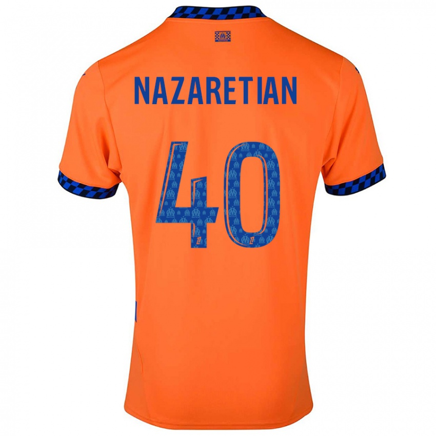 Kinder Manuel Nazaretian #40 Orange Dunkelblau Ausweichtrikot Trikot 2024/25 T-Shirt Österreich