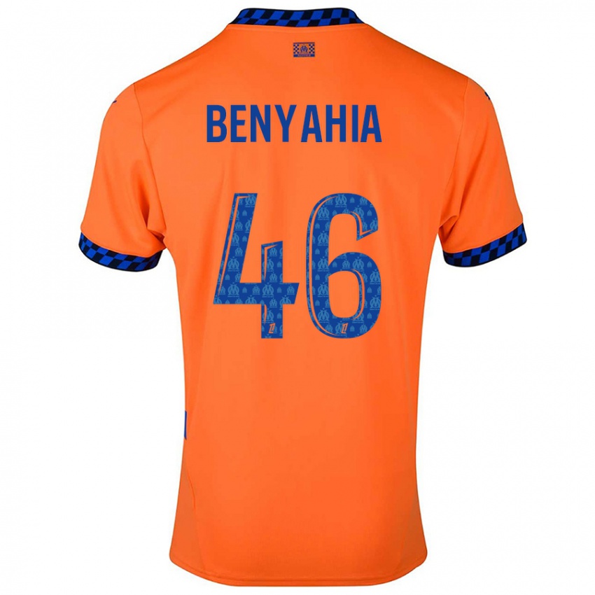 Kinder Aylan Benyahia-Tani #46 Orange Dunkelblau Ausweichtrikot Trikot 2024/25 T-Shirt Österreich