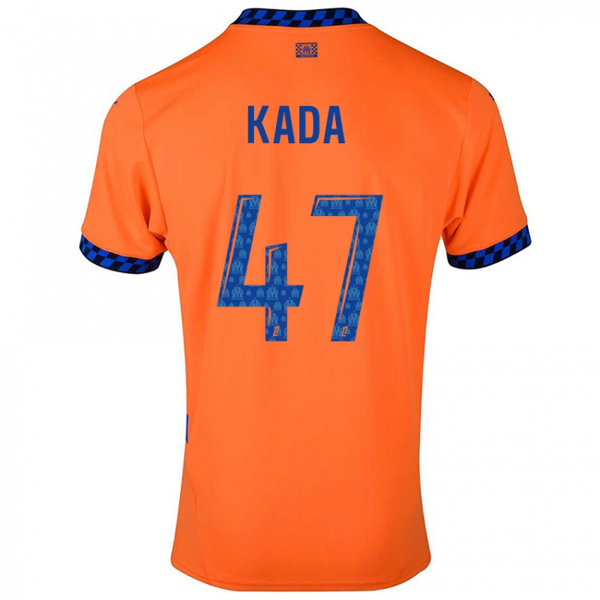 Kinder Joakim Kada #47 Orange Dunkelblau Ausweichtrikot Trikot 2024/25 T-Shirt Österreich