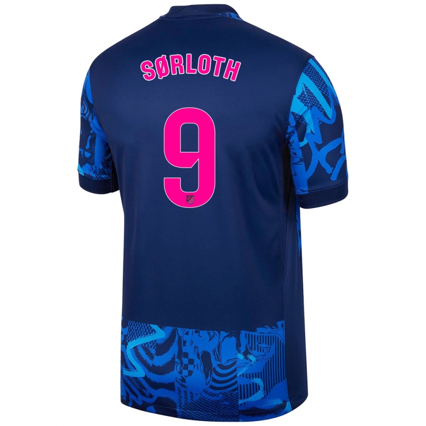 Kinder Alexander Sørloth #9 Königsblau Ausweichtrikot Trikot 2024/25 T-Shirt Österreich