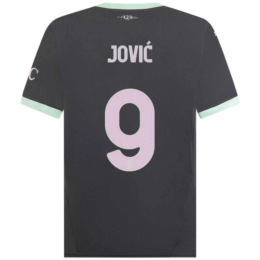 Kinder Luka Jovic #9 Grau Ausweichtrikot Trikot 2024/25 T-Shirt Österreich