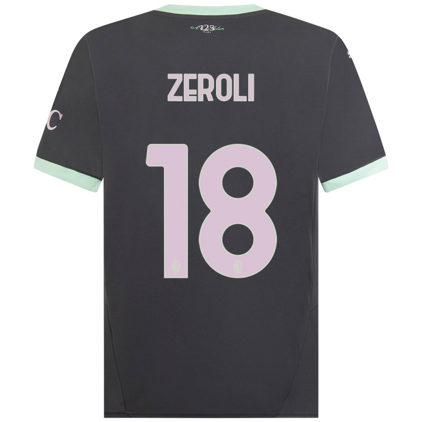 Kinder Kevin Zeroli #18 Grau Ausweichtrikot Trikot 2024/25 T-Shirt Österreich