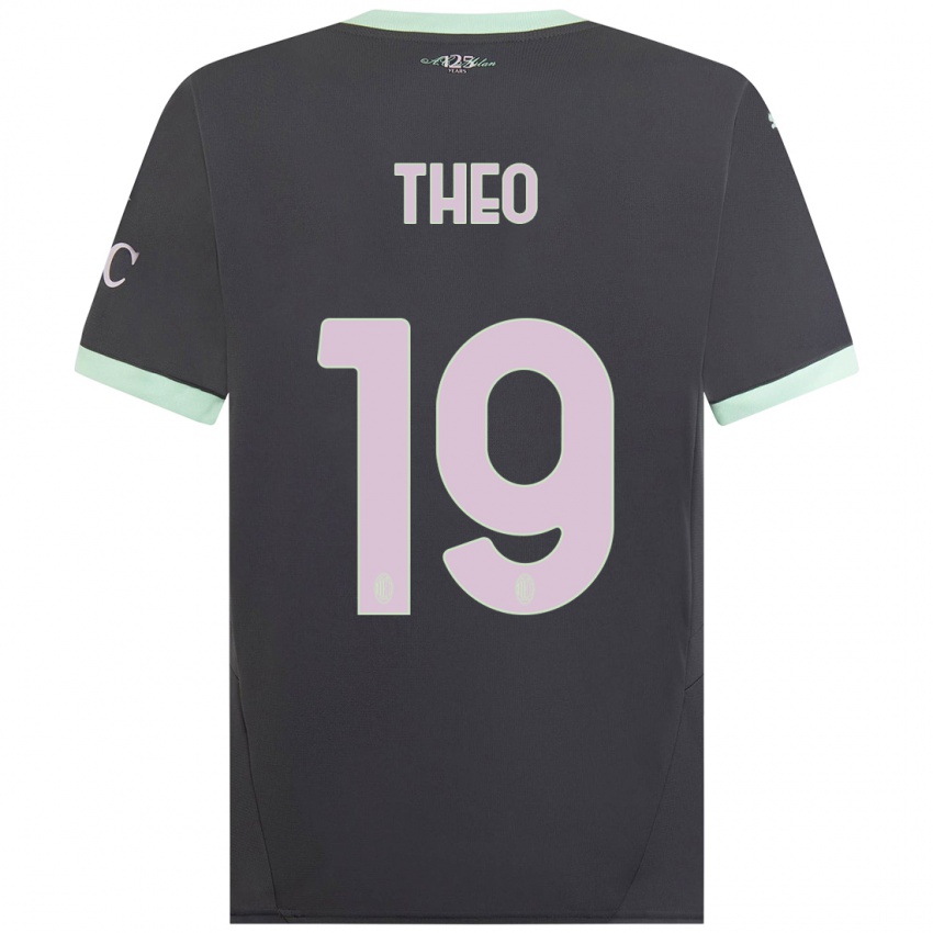 Kinder Theo Hernandez #19 Grau Ausweichtrikot Trikot 2024/25 T-Shirt Österreich