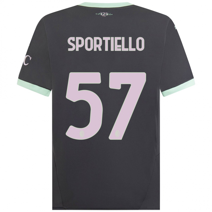 Kinder Marco Sportiello #57 Grau Ausweichtrikot Trikot 2024/25 T-Shirt Österreich