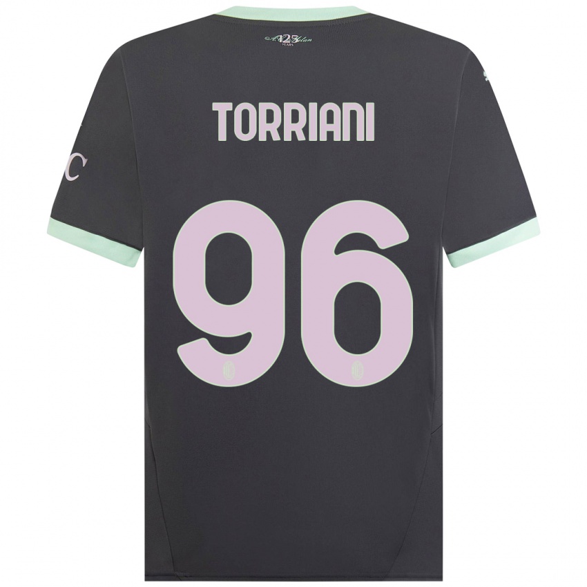 Kinder Lorenzo Torriani #96 Grau Ausweichtrikot Trikot 2024/25 T-Shirt Österreich