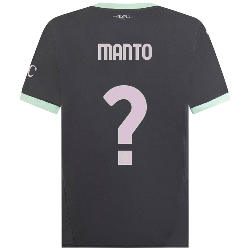 Kinder Gaetano Manto #0 Grau Ausweichtrikot Trikot 2024/25 T-Shirt Österreich