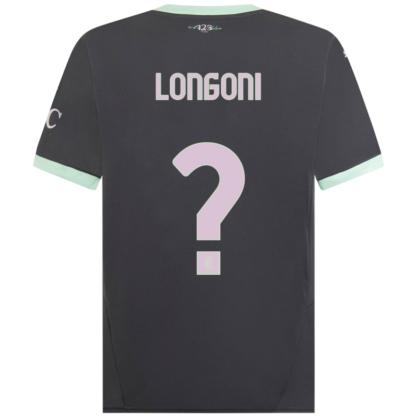 Kinder Alessandro Longoni #0 Grau Ausweichtrikot Trikot 2024/25 T-Shirt Österreich