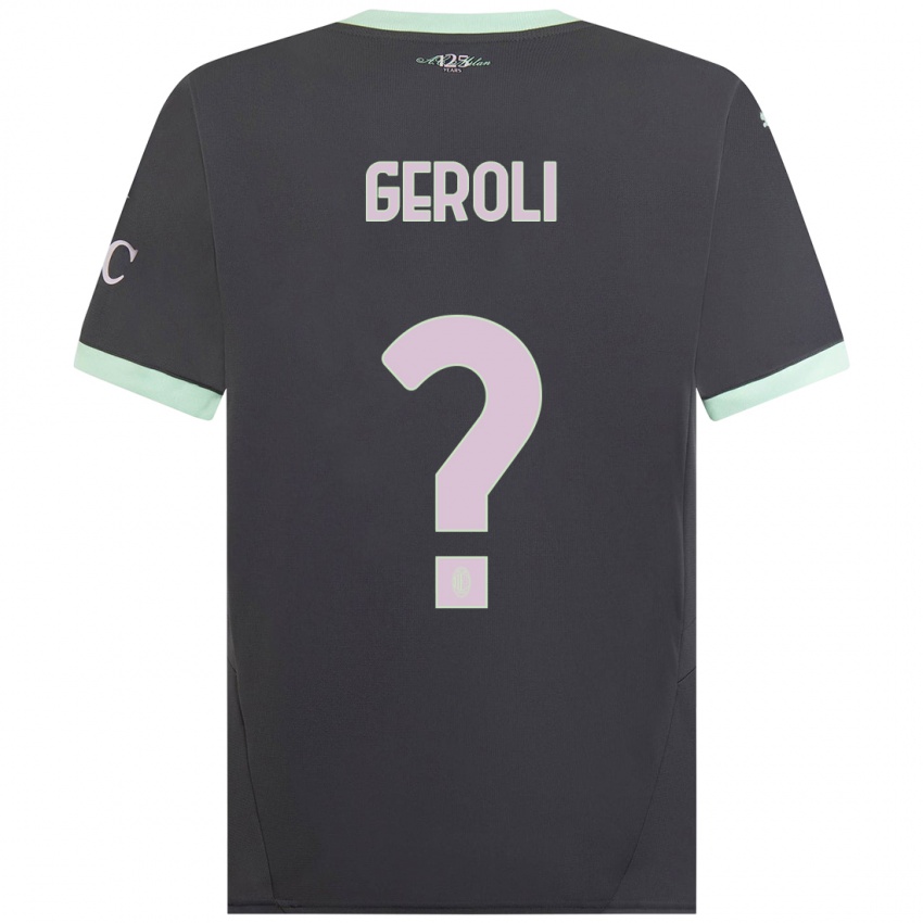 Kinder Matteo Geroli #0 Grau Ausweichtrikot Trikot 2024/25 T-Shirt Österreich