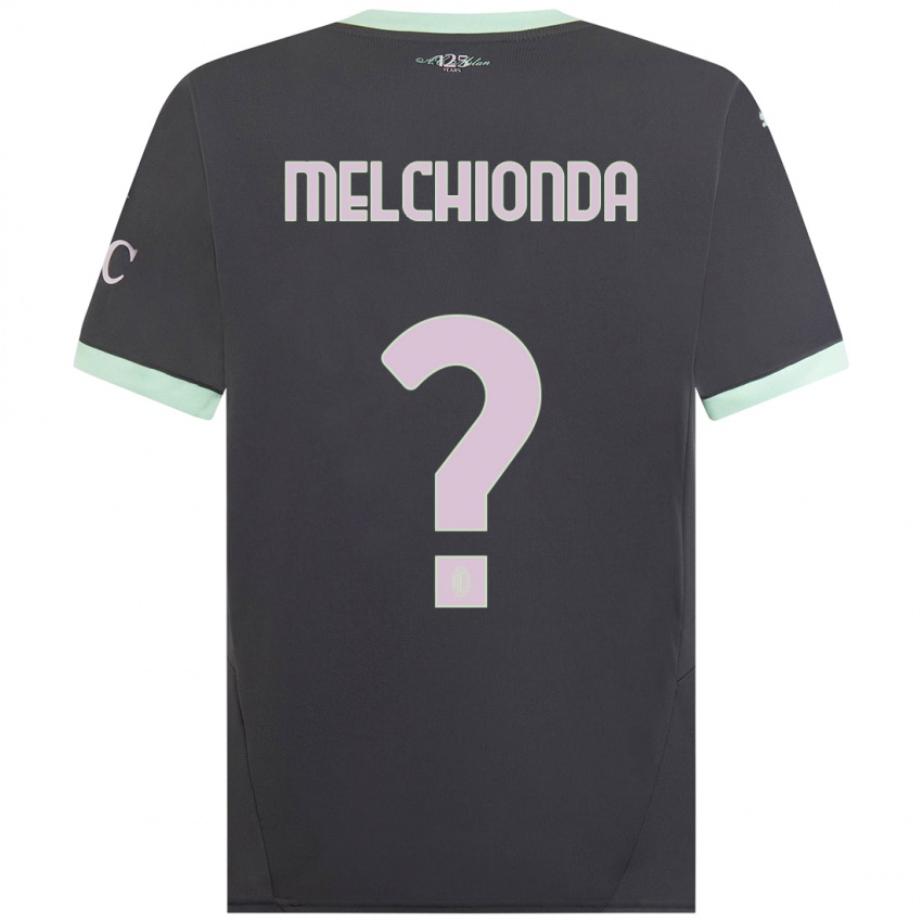 Kinder Marco Melchionda #0 Grau Ausweichtrikot Trikot 2024/25 T-Shirt Österreich