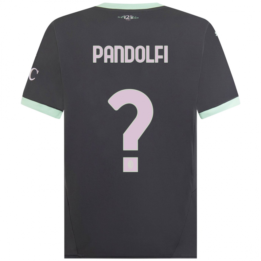 Kinder Fabio Pandolfi #0 Grau Ausweichtrikot Trikot 2024/25 T-Shirt Österreich