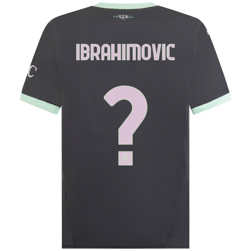 Kinder Vincent Ibrahimovic #0 Grau Ausweichtrikot Trikot 2024/25 T-Shirt Österreich