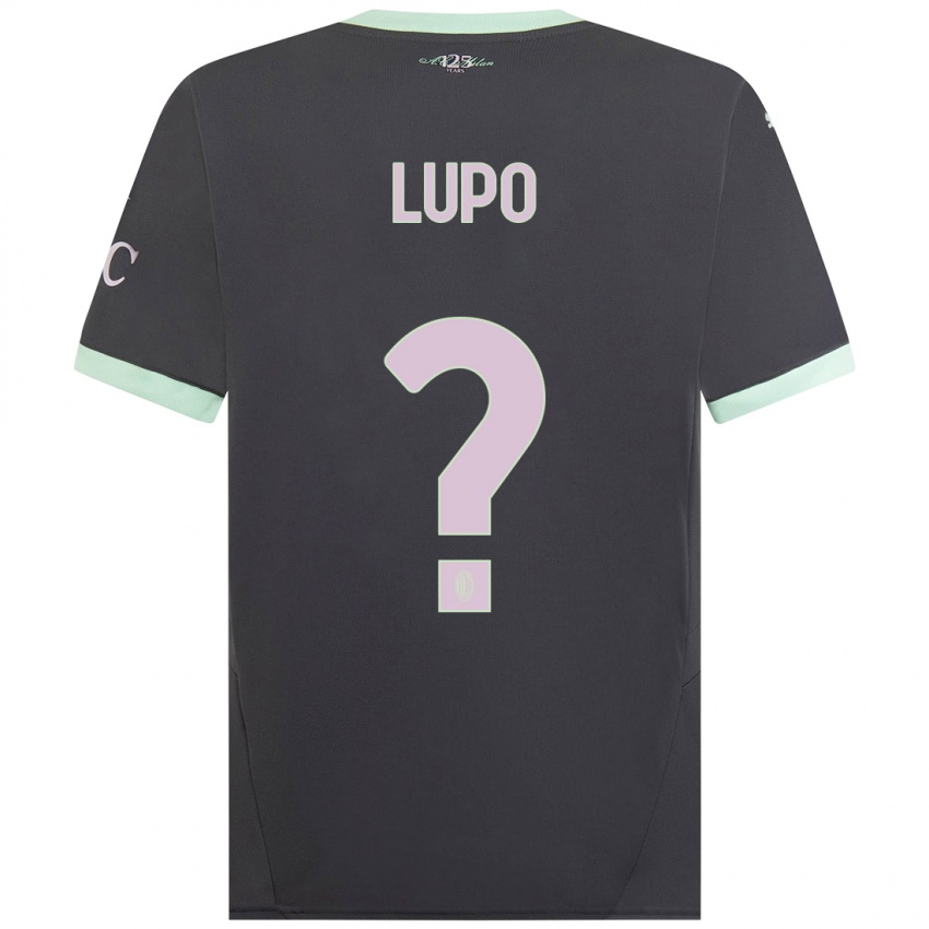 Kinder Simone Lupo #0 Grau Ausweichtrikot Trikot 2024/25 T-Shirt Österreich