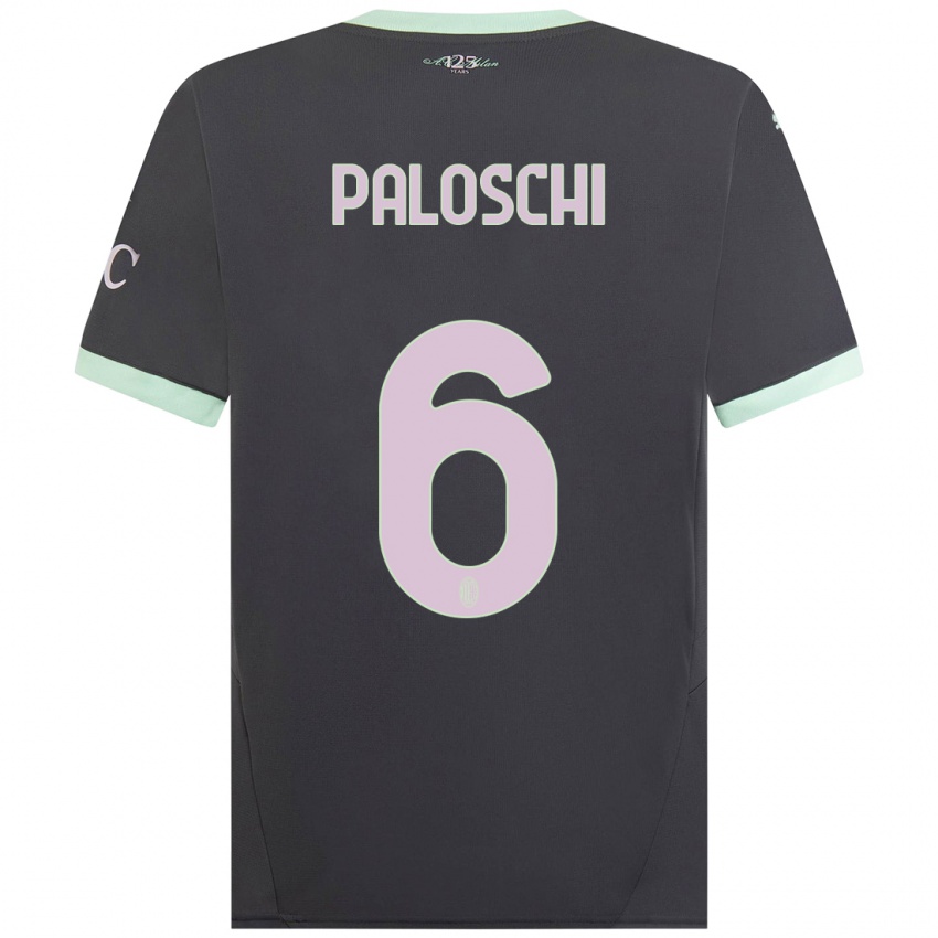 Kinder Dorian Paloschi #6 Grau Ausweichtrikot Trikot 2024/25 T-Shirt Österreich