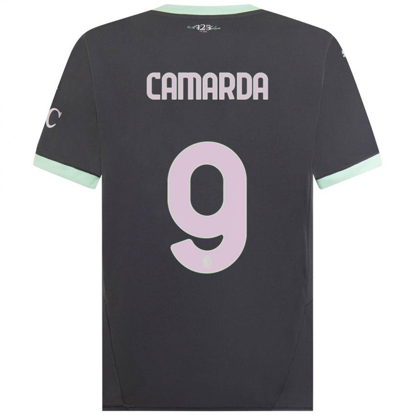 Kinder Francesco Camarda #9 Grau Ausweichtrikot Trikot 2024/25 T-Shirt Österreich