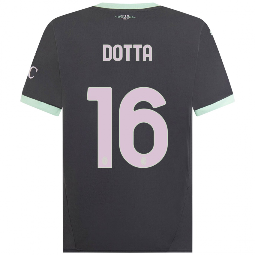 Kinder Cristiano Dotta #16 Grau Ausweichtrikot Trikot 2024/25 T-Shirt Österreich