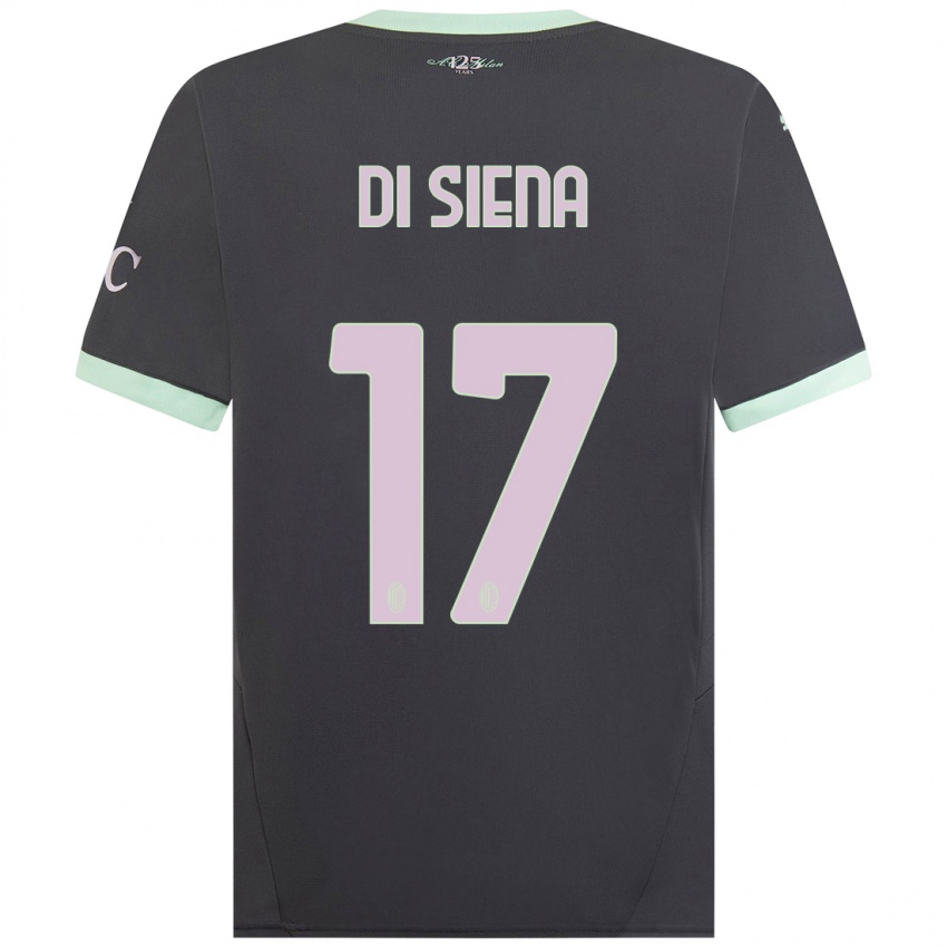 Kinder Andrea Di Siena #17 Grau Ausweichtrikot Trikot 2024/25 T-Shirt Österreich