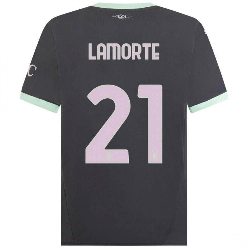 Kinder Alessandro Lamorte #21 Grau Ausweichtrikot Trikot 2024/25 T-Shirt Österreich