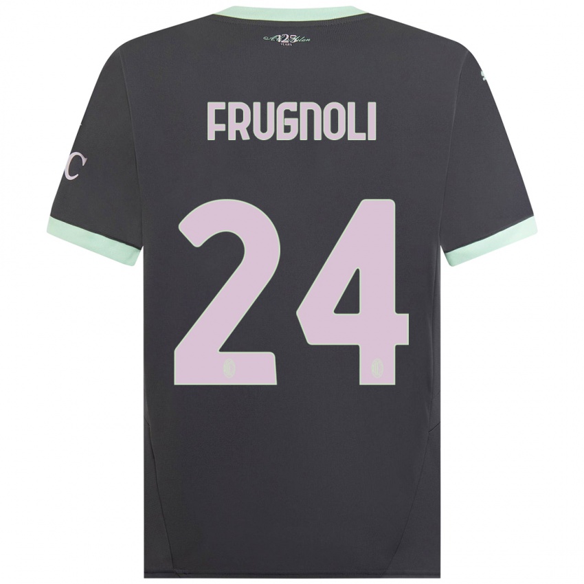 Kinder Leonardo Frugnoli #24 Grau Ausweichtrikot Trikot 2024/25 T-Shirt Österreich