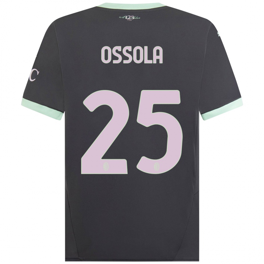 Kinder Lorenzo Ossola #25 Grau Ausweichtrikot Trikot 2024/25 T-Shirt Österreich