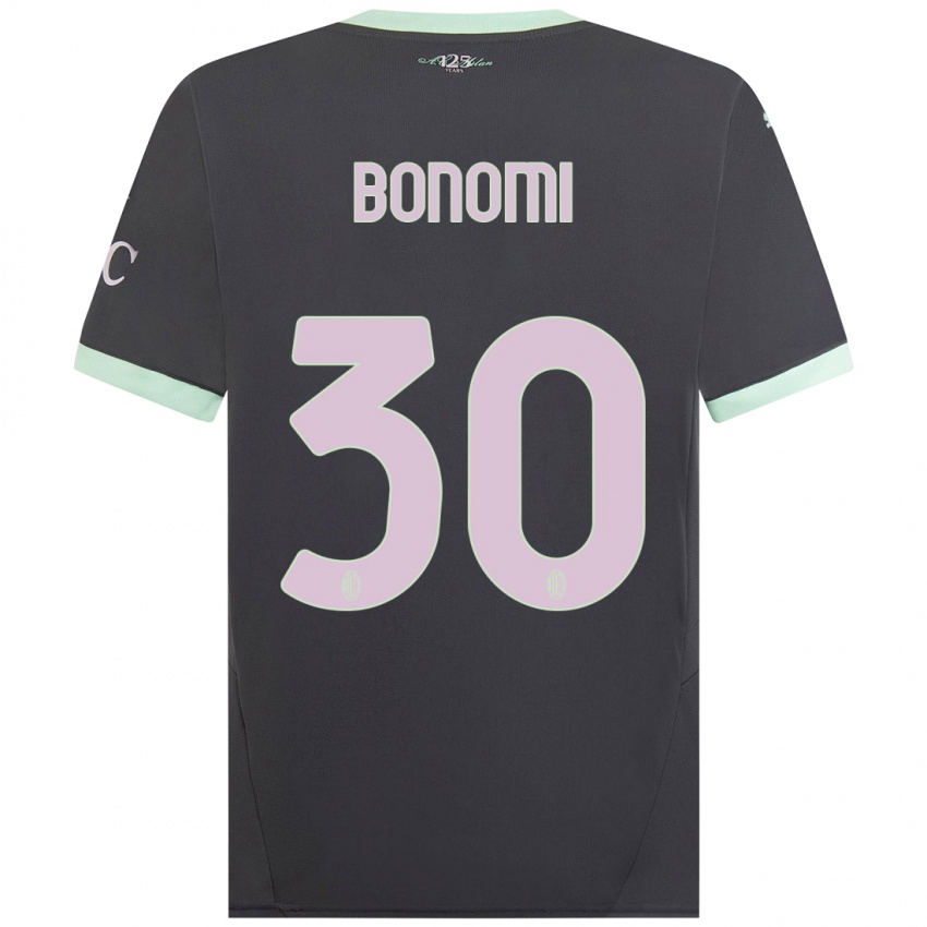 Kinder Alessandro Bonomi #30 Grau Ausweichtrikot Trikot 2024/25 T-Shirt Österreich