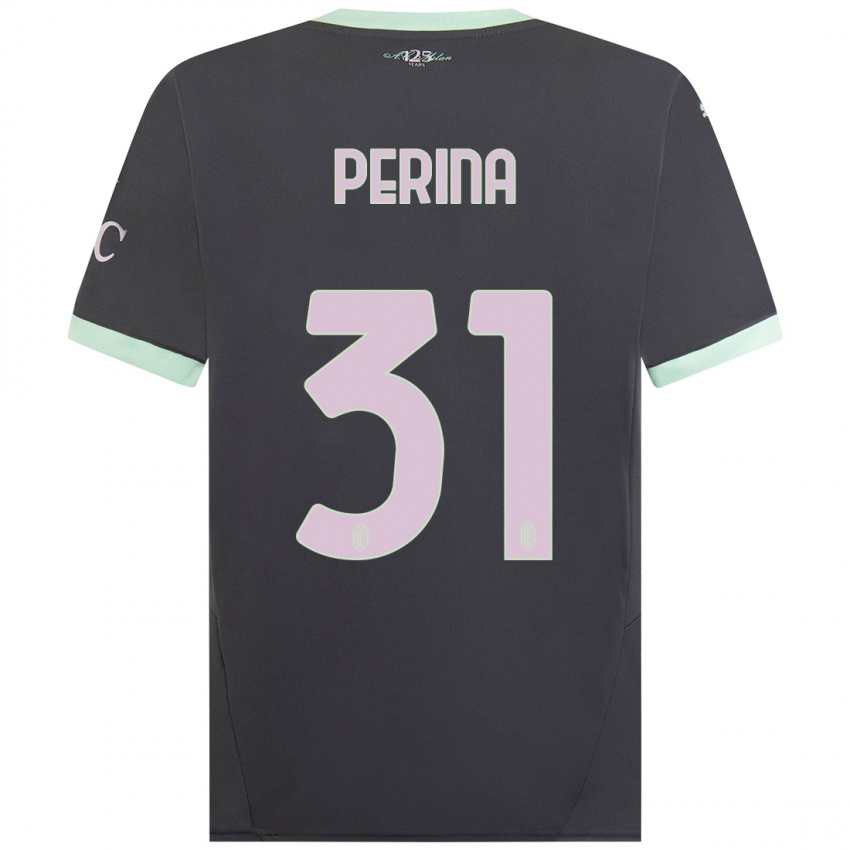 Kinder Gioele Perina #31 Grau Ausweichtrikot Trikot 2024/25 T-Shirt Österreich