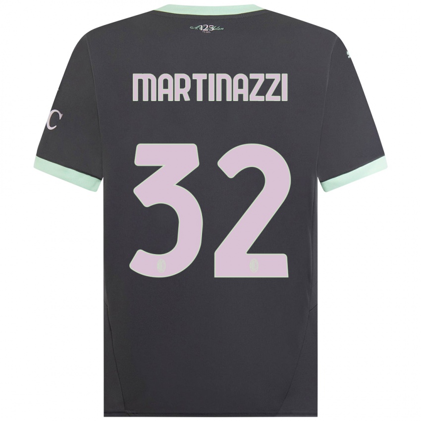 Kinder Luca Martinazzi #32 Grau Ausweichtrikot Trikot 2024/25 T-Shirt Österreich