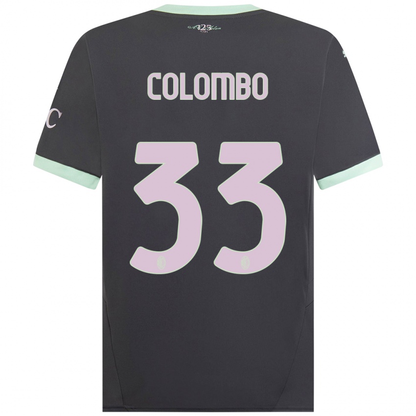 Kinder Federico Colombo #33 Grau Ausweichtrikot Trikot 2024/25 T-Shirt Österreich