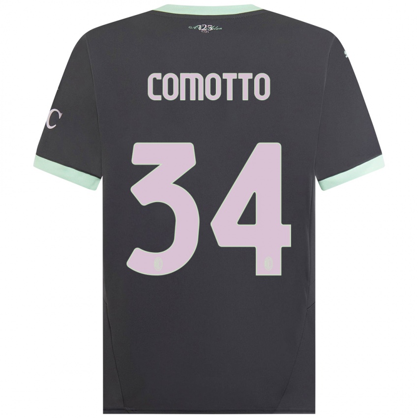 Kinder Christian Comotto #34 Grau Ausweichtrikot Trikot 2024/25 T-Shirt Österreich